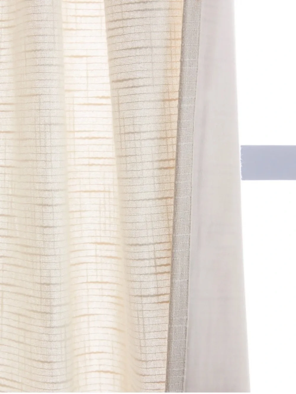 QUINCE Set Of 2 48x84 Cotton Slub Curtains Natural 0780